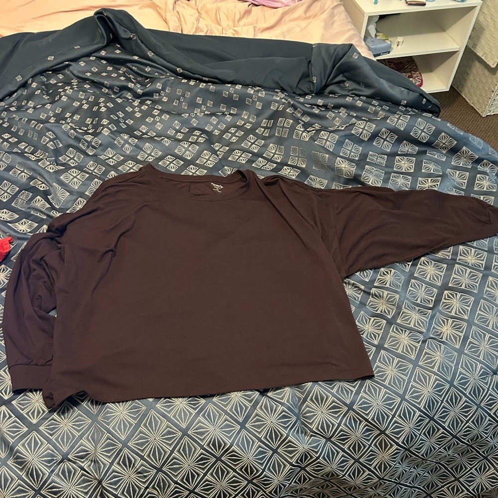 Old Navy Purple Geometric Pattern Shirt